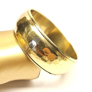 Wide Goldtone Bangle Bracelet